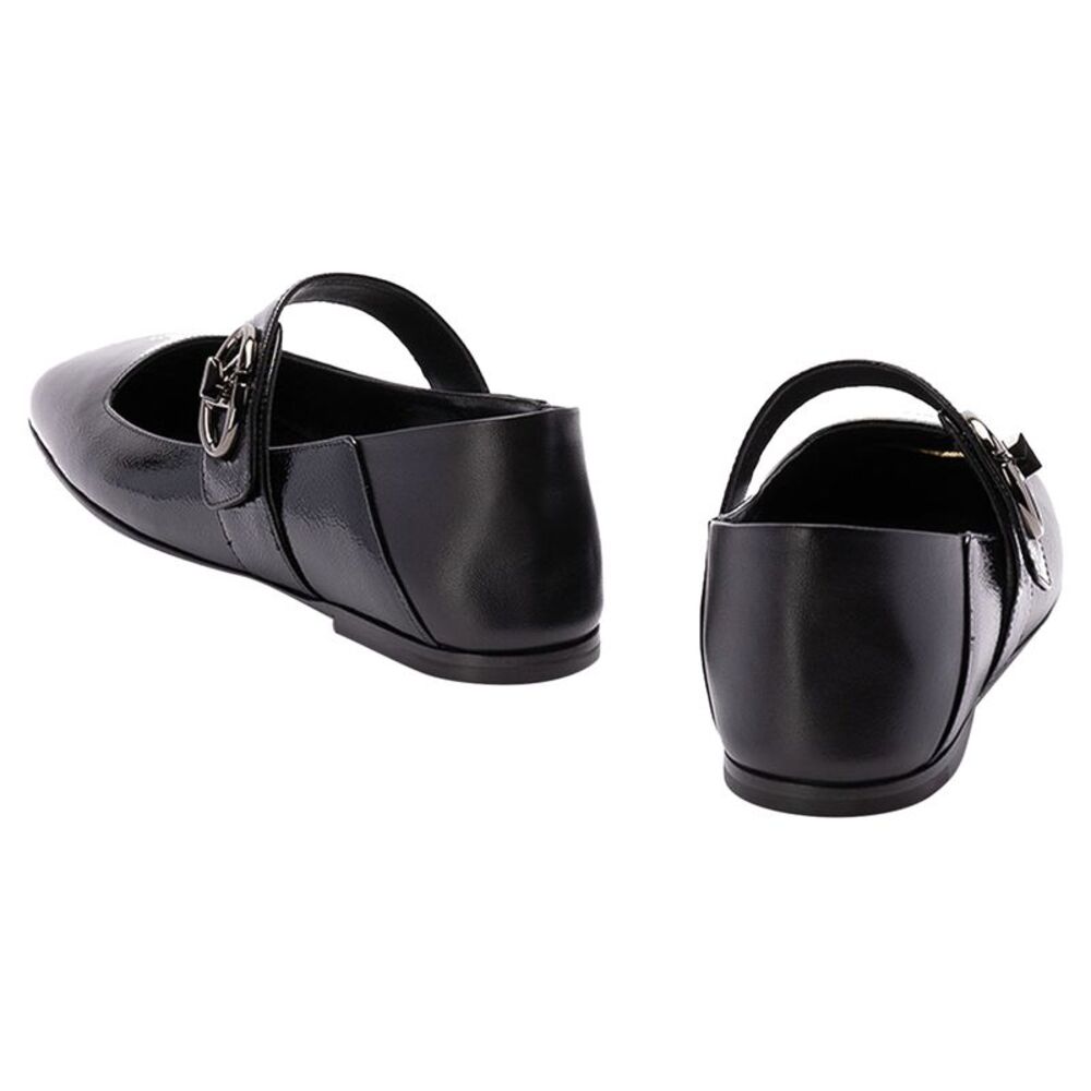 Valentino Garavani Leather Locker Ballerina Flats - Picture 3 of 4